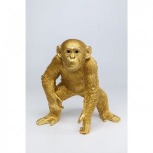 Статуэтка Monkey, коллекция "Обезьяна" 48*50*37, Полирезин, Золотой