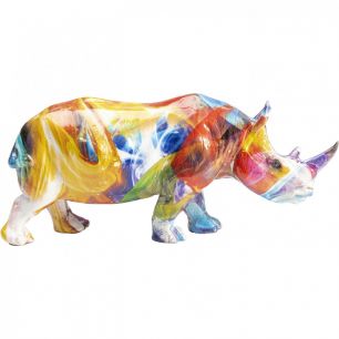 Статуэтка Rhino, коллекция "Носорог" 8*17*6, Полирезин, Мультиколор