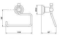Настенный держатель для туалетной бумаги Nicolazzi Monte Croce 1492 схема 1