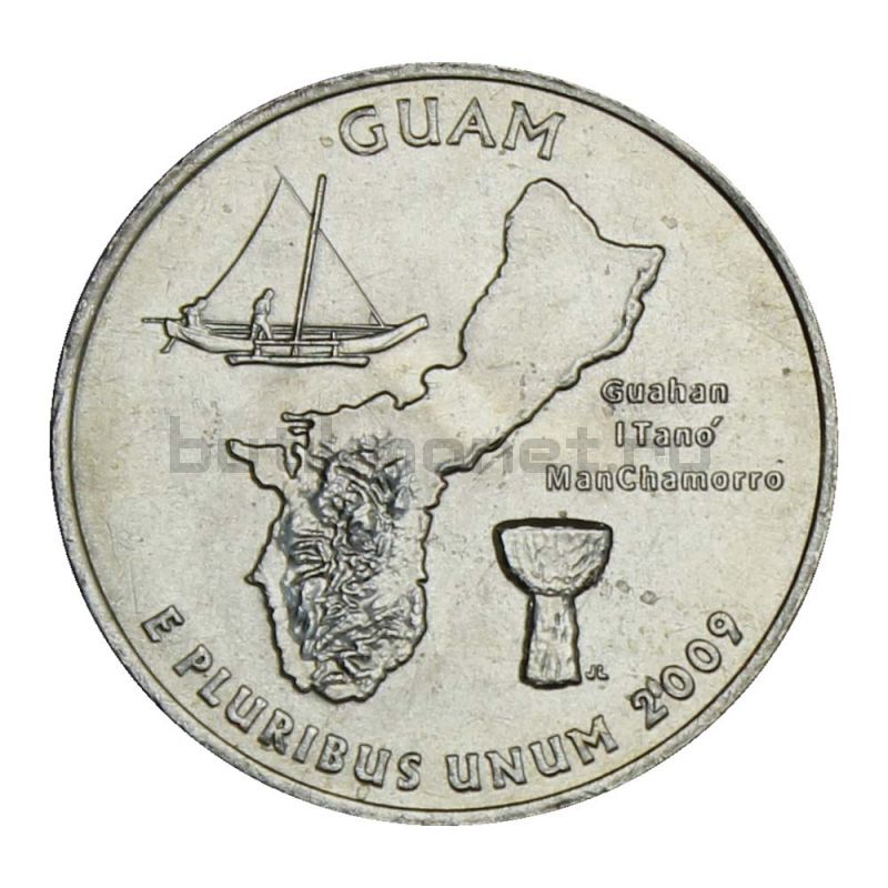 25 центов 2009 США Гуам P (Штаты и территории США)