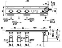 Внутренний механизм для термостатического смесителя Gessi 63023 схема 1
