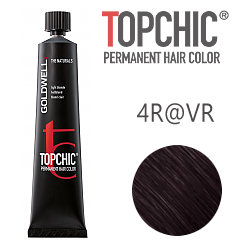 Goldwell Topchic Eluminated 4R@VR - Стойкая краска для волос Темно-коричневый красно-фиолетовый 60 мл