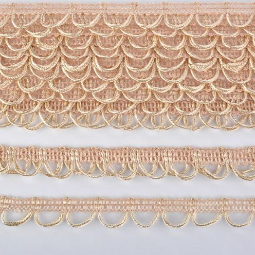 Тесьма декоративная плетеная c воздушными петлями 18 мм. разные цвета (UU)