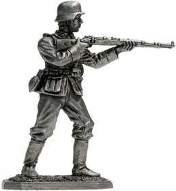 Немецкий пехотинец с винтовкой Mauser 98, 1944-45 гг.