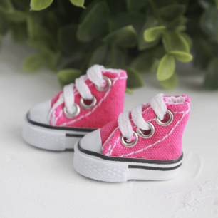 Обувь для кукол - кеды 3,5 см - ярко-розовые