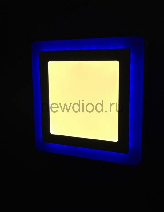 Светильник накладной Sirius 18W+6W-6м² 210/245mm синий КВАДРАТ Oreol (20/кор)