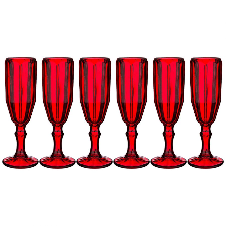 Набор бокалов для шампанского "Рока" 6 шт. "Muza Color" 180 мл., h=20 см.