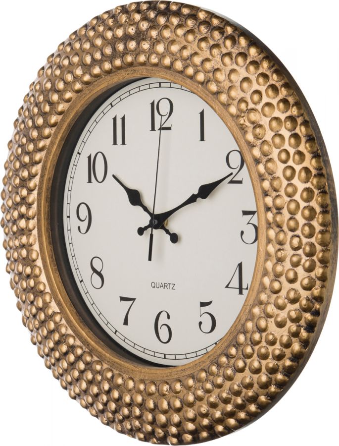 Часы настенные кварцевые "Italian Style" d=38 см., цвет: античное золото циферблат d=24 с
