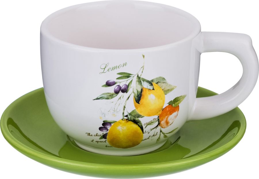 Чайный набор на 1 персону "Итальянские Лимоны", 2 пр., 210 мл