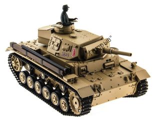 Радиоуправляемый танк Heng Long Panzer III type H Upgrade V6.0 1:16 RTR 2.4GHz