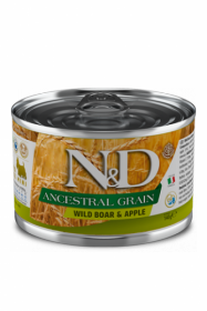 N&D DOG ANCESTRAL GRAIN BOAR&APPLE mini (Кабан, яблоко для собак мелких пород) 140г.