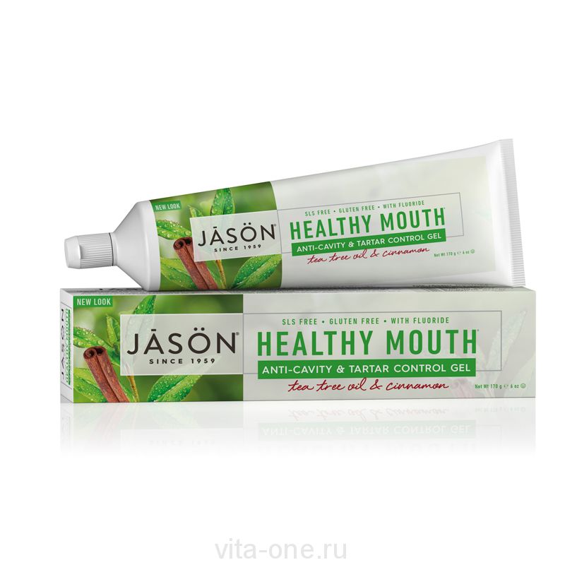 Гелевая зубная паста Чайное дерево с фтором (Healthy Mouth Gel Paste) Jason (Джейсон) 170 г