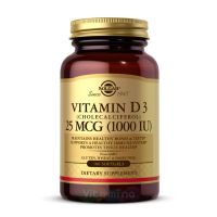 Солгар Витамин Д3 (Vitamin D3) 1000МЕ, 100 капсул