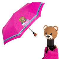 Зонт складной Moschino 8058-OCJ Bear in the rain Fuxia