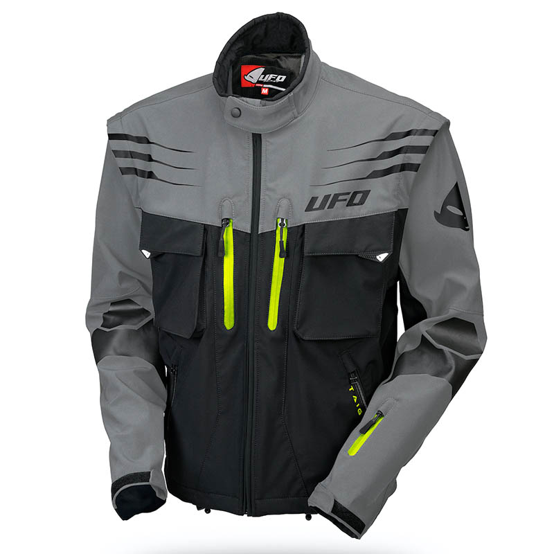 UFO Taiga Enduro Jacket Grey куртка для эндуро, черно-серая