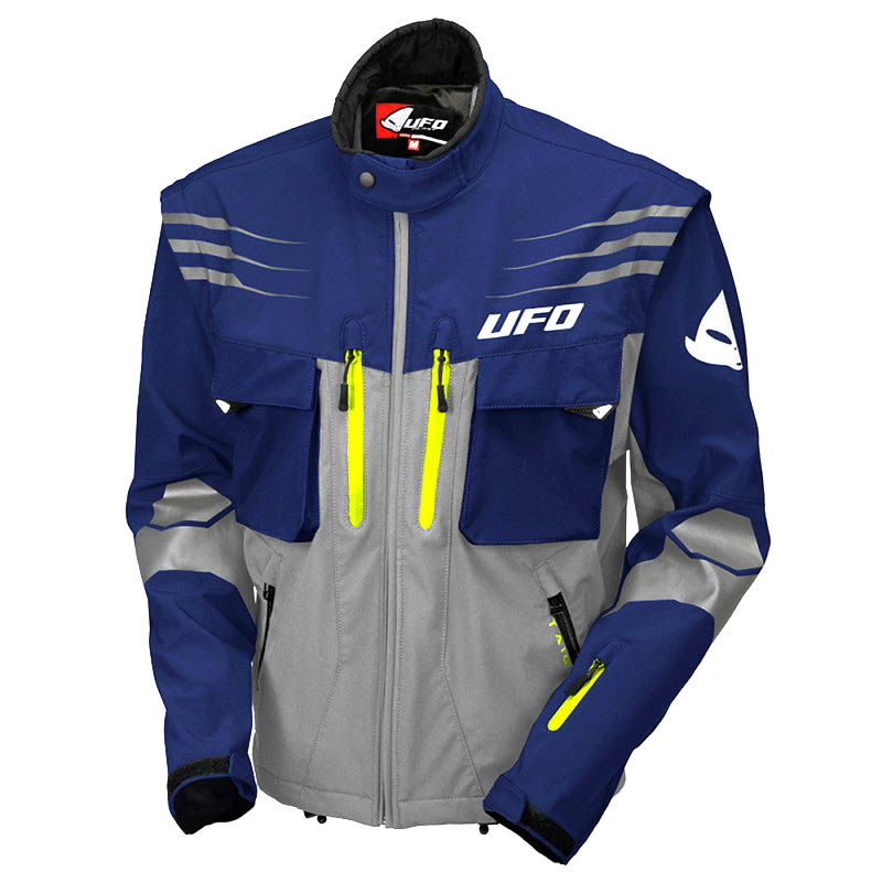 UFO Taiga Enduro Jacket Blue куртка для эндуро, серо-синяя