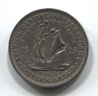 25 центов 1965 Восточно-Карибские государства