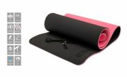 Коврик для йоги Original Fit Tools FT-YGM10-TPE-BPNK 10 мм двухслойный TPE черно-розовый