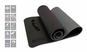 Коврик для йоги Original Fit Tools FT-YGM10-TPE-BCGY 10 мм двухслойный TPE черно-серый