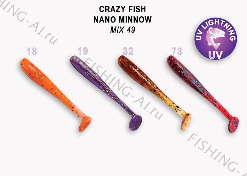 Crazy Fish Nano minnow 1.6 (MIX 49)