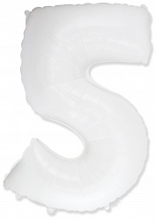 Фигура "5"  (40"/102 см), белый