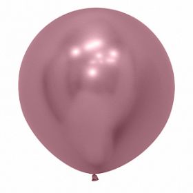 Рефлекс Розовый, (Зеркальные шары), 24"/ 60 см, 1 шт