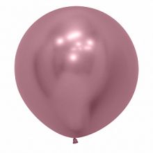 Рефлекс Розовый, (Зеркальные шары), 24"/ 60 см, 1 шт