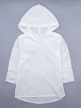 00-0024821  Рубашка-туника детская пляжная, белый