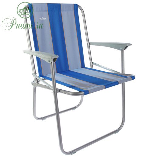 Кресло складное КС4, 57,5 х 61,5 х 74 см, синие полоски