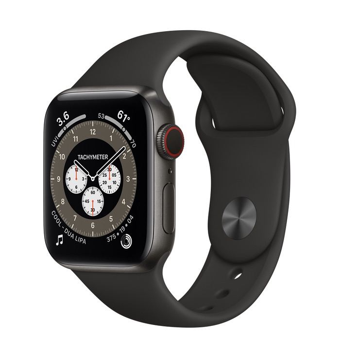 Часы Apple Watch Edition Series 6 GPS + Cellular 40mm Space Black Titanium Case with Black Sport Band