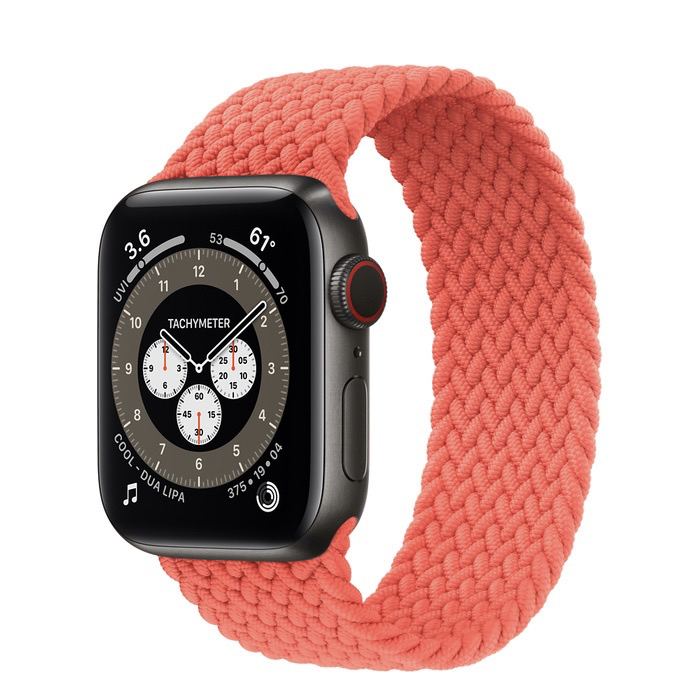 Часы Apple Watch Edition Series 6 GPS + Cellular 40mm Space Black Titanium Case with Electric Orange Braided Solo Loop