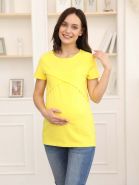 Футболка для беременных и кормящих 06302 желтый