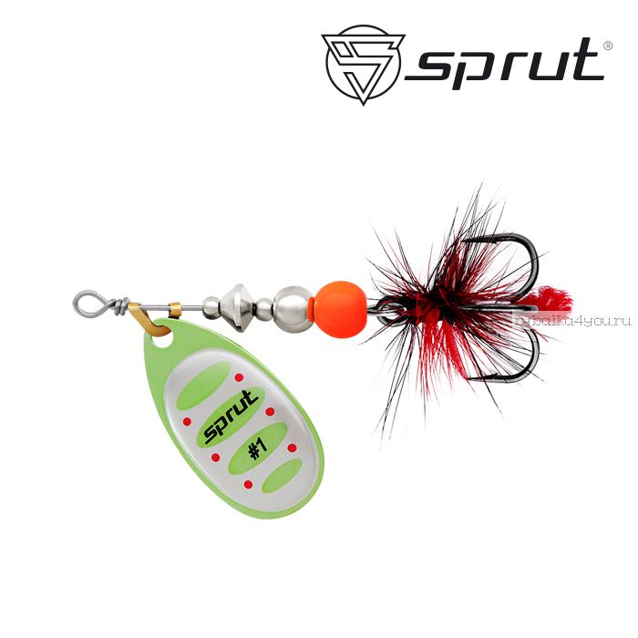 Блесна Вращающаяся "Sprut" Alba Ball System Spinner #1 (3,5g/LS)