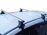 Багажник на крышу Renault Megane 3, Атлант, аэродинамические дуги Эконом, опора Е