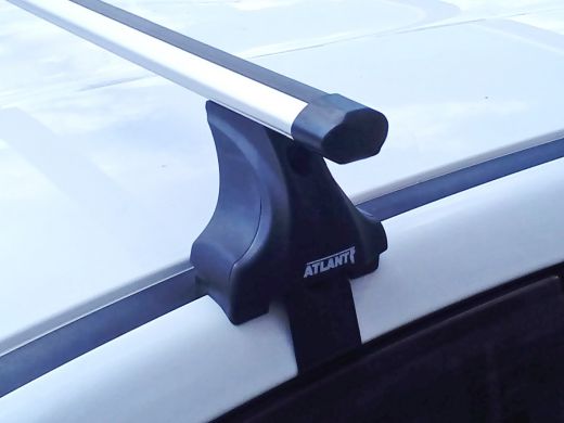 Багажник на крышу Renault Megane 3, Атлант, аэродинамические дуги Эконом, опора Е