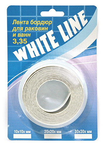 лента-бордюр для ванны WHITE LINE 30*30 3,35м самокл.