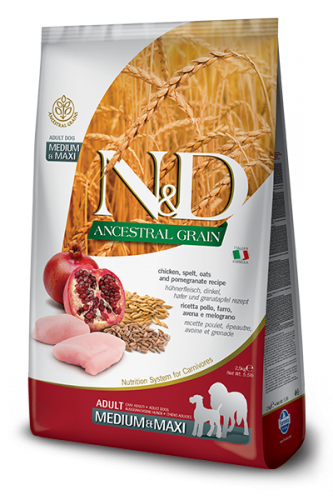 N&D Low Grain CHICKEN&POMEGRANTE Adult medium & maxi (НД курица, гранат для собак средних и крупных пород)