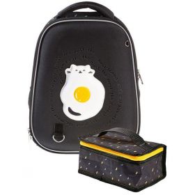 Рюкзак каркасный, Hatber, Ergonomic light ,38 х 29 х 15, EVA-материал, с термосумкой, «Сытый кот»