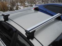 Багажник на крышу Volkswagen Polo 2020-..., Евродеталь, крыловидные дуги