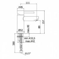 Смеситель для раковины Paffoni Stick SK071HCR Хром схема 2