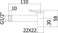 Гигиенический душ Paffoni Tweet Square ZDOC121CR Хром схема 2