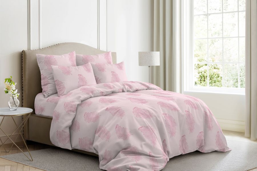 Бязь 2-х спальный с евро [розовый] Варьете постельное белье