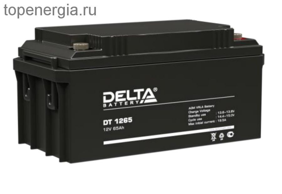 Аккумулятор герметичный VRLA свинцово-кислотный DELTA DT 1265