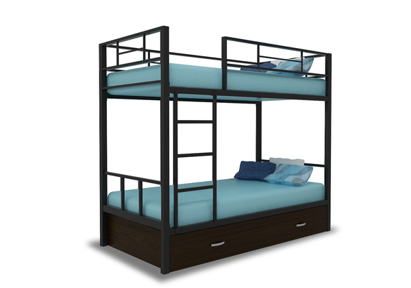 Двухъярусная металлическая кровать – практичное и стильное решение