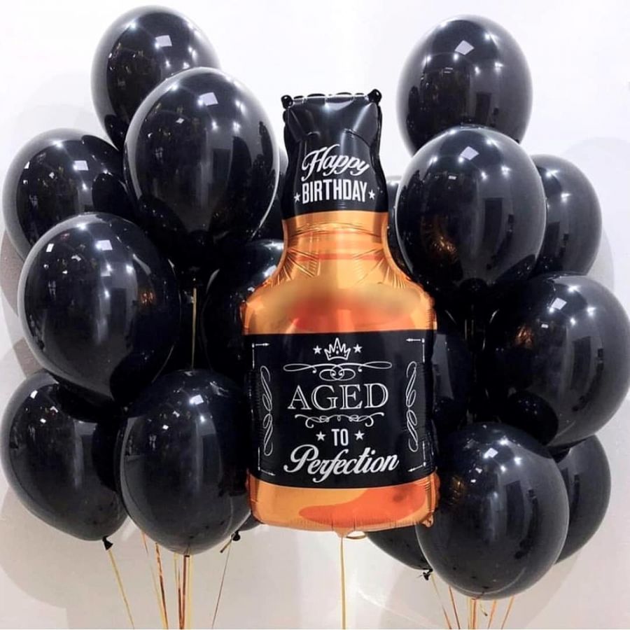 Букет из  шаров - Виски с чёрными шарами