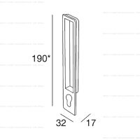 Pamar MN1100 Z ручка для раздвижных дверей схема