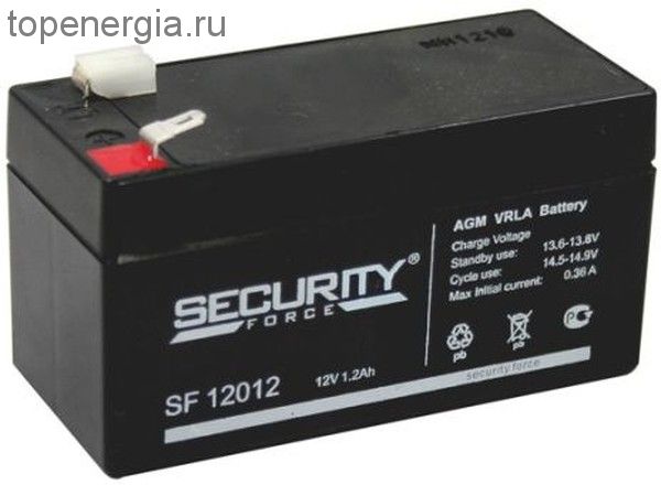 Аккумулятор герметичный VRLA свинцово-кислотный SECURITY FORCE SF 12012 (12V/1,2Ah)
