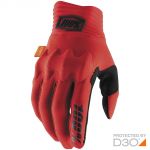 100% Cognito D3O Red/Black перчатки для эндуро