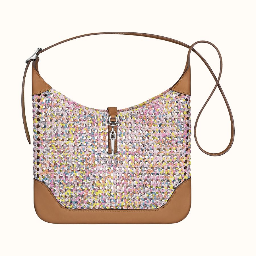 Сумка Hermes Trim 31 silky bag (Multicolore Rose Sakura/Gold)