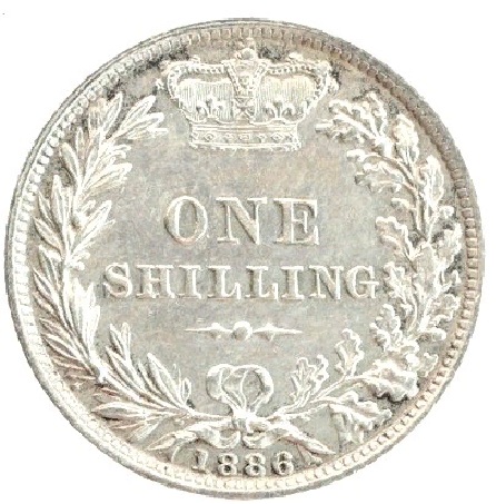 1 шиллинг 1886 Великобритания UNC Виктория